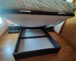 Canapé abatible madera y tela