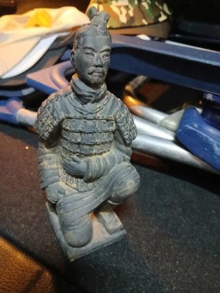 Figura Soldado Terracota Guerrero Chino.  Jarrón.