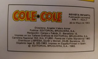 Revista infantil vintage Cole - Cole . 1983.
