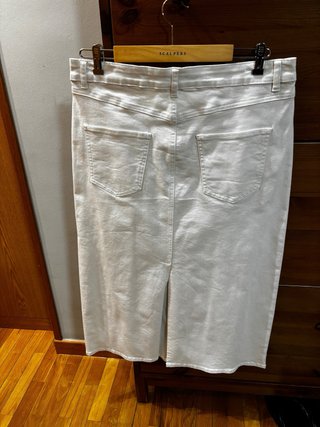 Falda vaquera blanca Talla 42