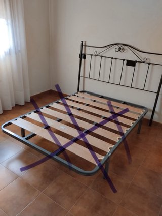Cabecero forja negro cama 135