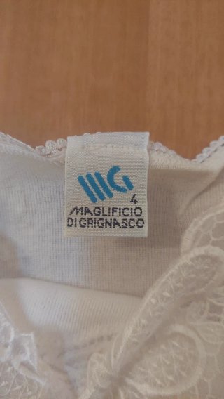 Canotta Intima Filoscozia Pizzo Taglia 4