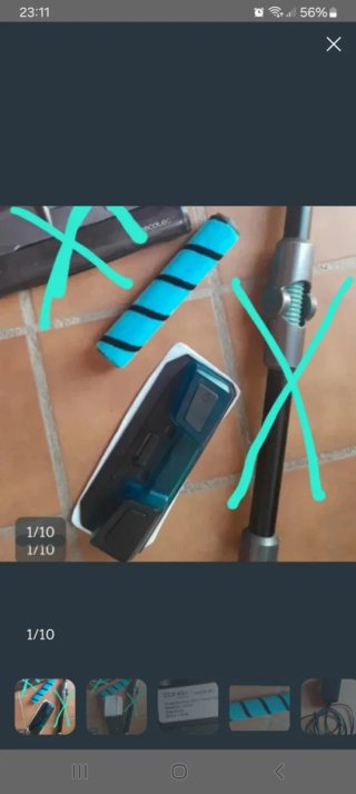 Batería y cargador aspiradora Conga Rockstar
