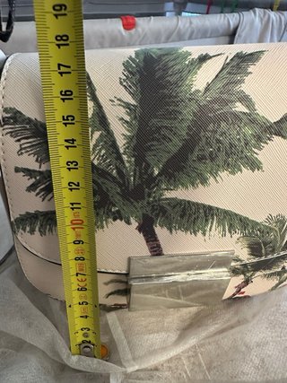 Borsa tracolla Zara palme verdi bianca