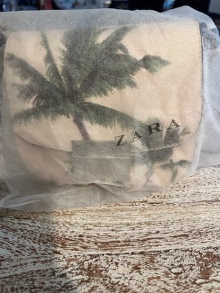 Borsa tracolla Zara palme verdi bianca