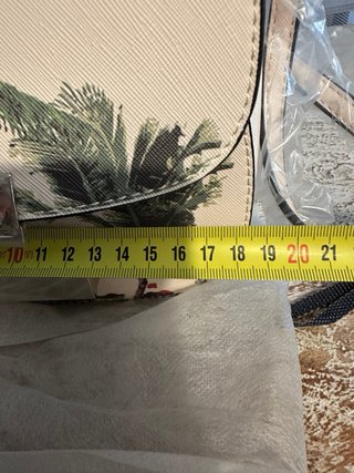 Borsa tracolla Zara palme verdi bianca