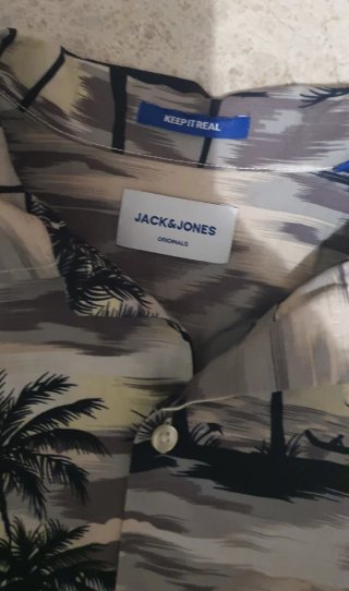 Camisa Jack & Jones Talla M Estampado Palmeras