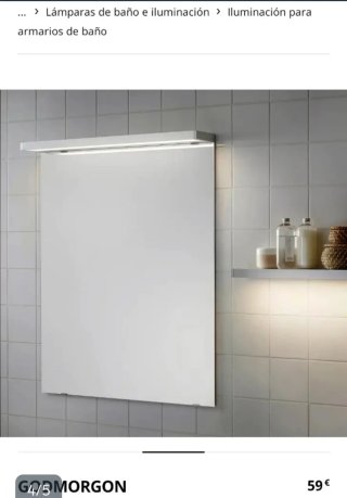 Lámpara Baño IKEA GODMORGON Plata