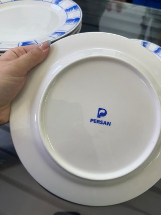 Set Cuencos Platos Cerámica Azul y Blanco persan