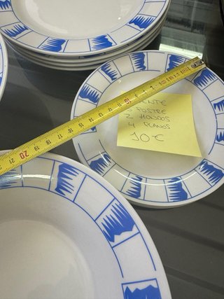 Set Cuencos Platos Cerámica Azul y Blanco persan