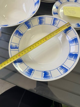 Set Cuencos Platos Cerámica Azul y Blanco persan