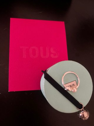 Anillo Tous Oso y Perla Talla Ajustable