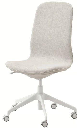 Silla Ikea Langkfall tela beige/blanca