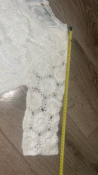 Vestido encaje blanco Massimo Dutti