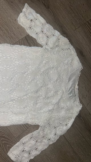 Vestido encaje blanco Massimo Dutti
