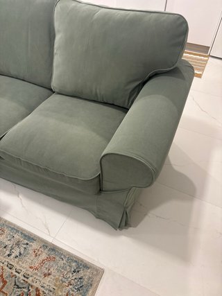 Dos sillones tela verde hoja