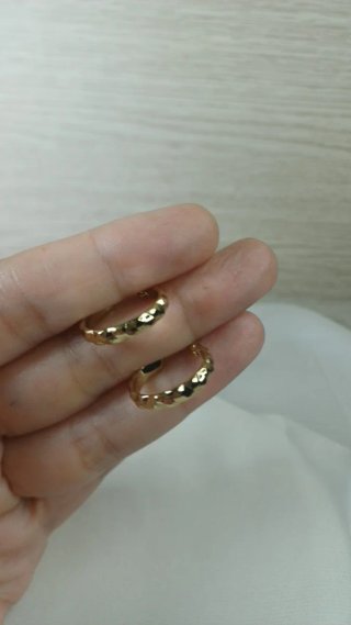 Pendientes Aro Chapado Oro 18k Pequeños Retro
