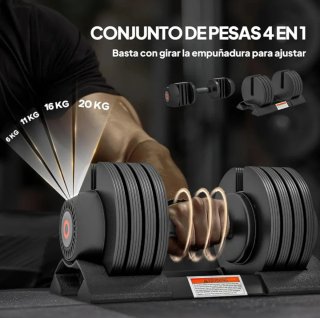 Mancuerna ajustable con base sin estrenar