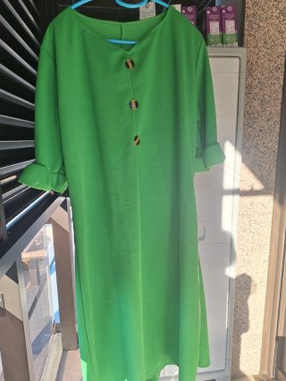 Vestido verde botones