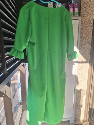 Vestido verde botones