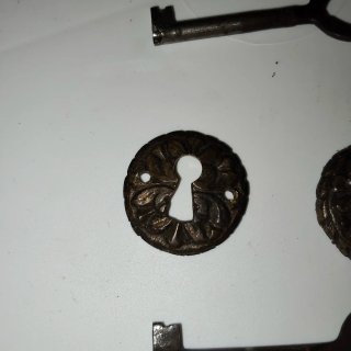 5 Tiradores Antiguos y Roseta Llave