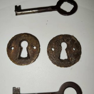 5 Tiradores Antiguos y Roseta Llave