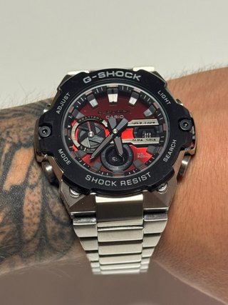 Reloj Casio G-Shock Hombre Rojo/Plata