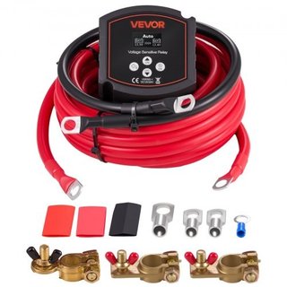 Dual Battery Isolator Kit, 12V 300 Amp 33.6 mm² (2 AWG),