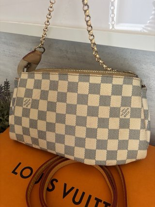 Bolso Eva Clutch Damier Azur