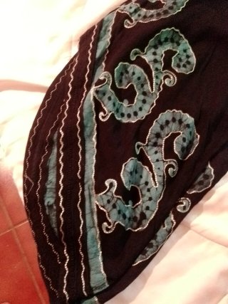 Pantalón Harem Negro y Turquesa Talla Única
