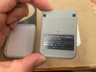 Sony Playstation 1 Ps1 Memory Card Originale Grigi