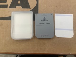 Sony Playstation 1 Ps1 Memory Card Originale Grigi