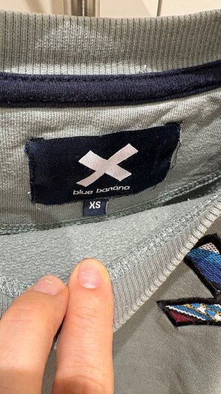 Sudadera Blue Banana Turquesa Talla XS