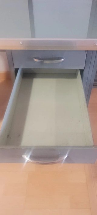 Escritorio Vintage Metálico Cristal Oficina
