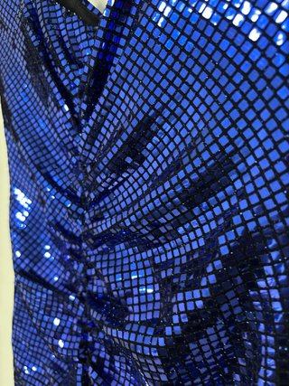 Vestido fiesta azul eléctrico tirantes