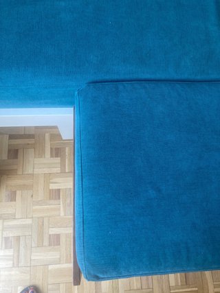 Sofá Cama IKEA Azul y Blanco