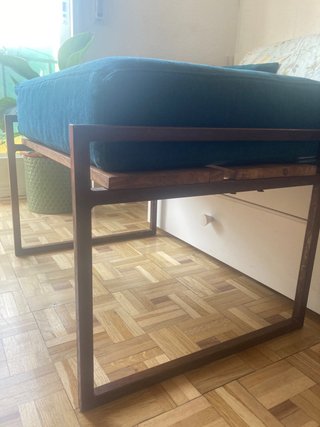 Sofá Cama IKEA Azul y Blanco