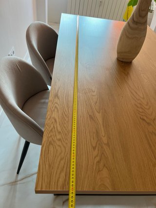 Mesa Comedor Madera y Patas Negras