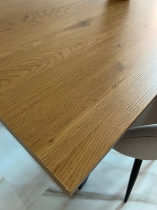 Mesa Comedor Madera y Patas Negras
