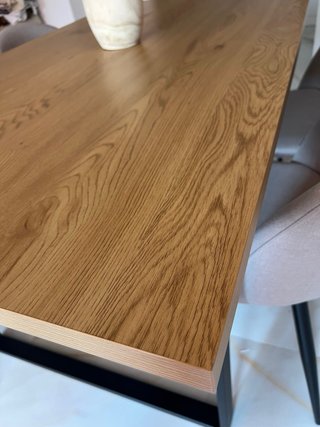 Mesa Comedor Madera y Patas Negras