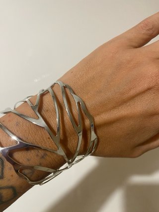 Parure bracciale e anello argento