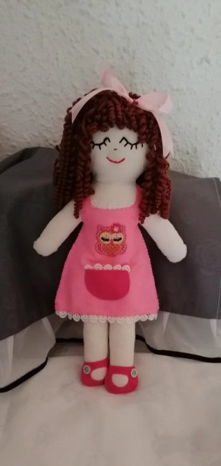 Muñeca de trapo hecha a mano 40cm