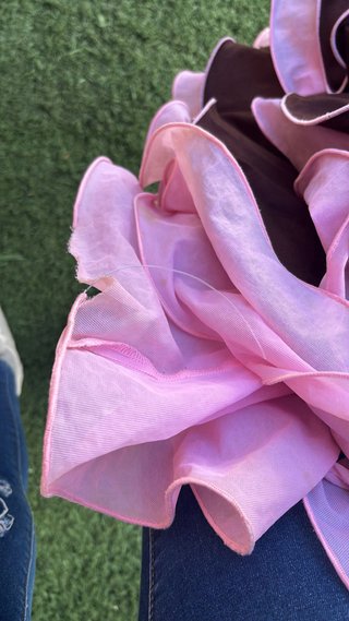 Traje de flamenca marrón con volantes