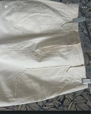 Falda midi vaquera beige