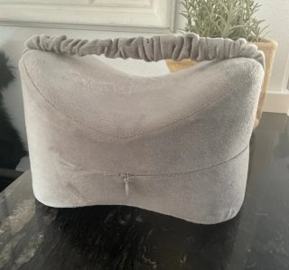 Cojín para rodillas de felpa gris