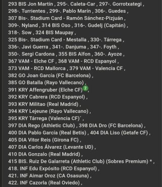 Cromos Adrenalyn XL 25-26