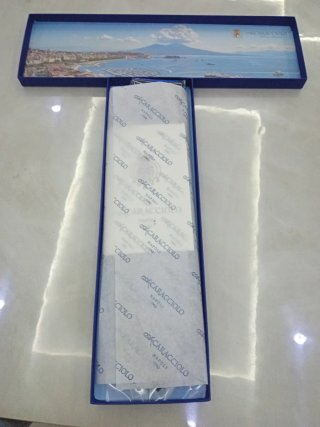 Cravatta Caracciolo Pura Seta Blu Marine