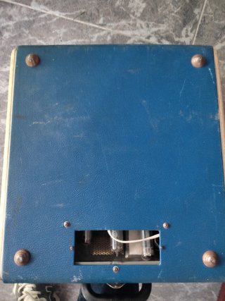 Tocadiscos Hekdor Azul y Verde Vintage