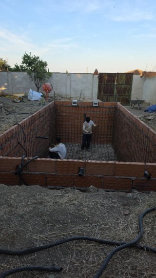 Piscina Porcelana Piedra Beige Gris