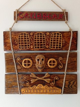 Barco Pirata Fantasma Artesanal